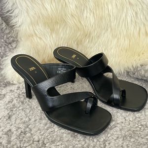 New Zara leather heels